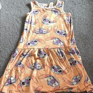 Disney Stitch Kids Dress - Orange and Purple